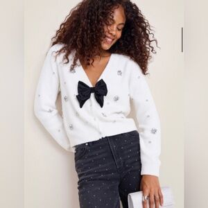 Beautiful Embellished Bow Cardigan